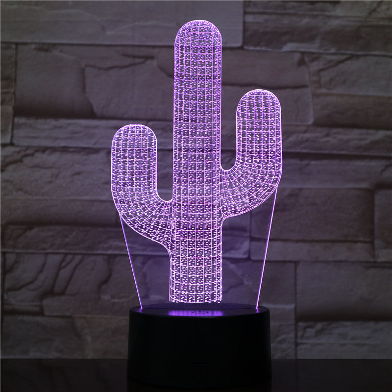 DesertGlow Cactus LED Night Light (7-Color Touch)