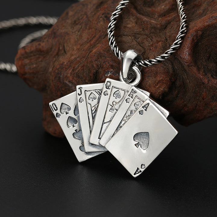 FlushAce S925 Poker Pendant