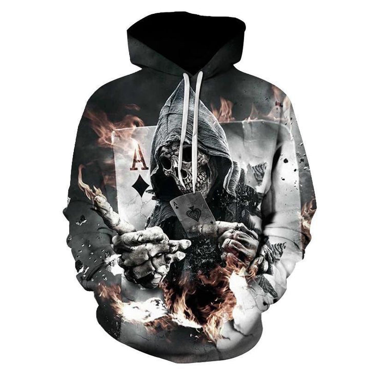 SkullAce 3D Poker Hoodie