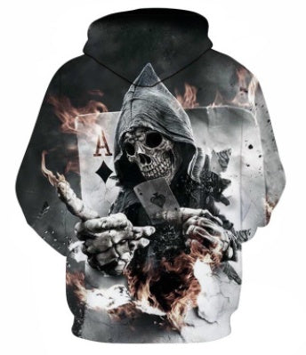 SkullAce 3D Poker Hoodie