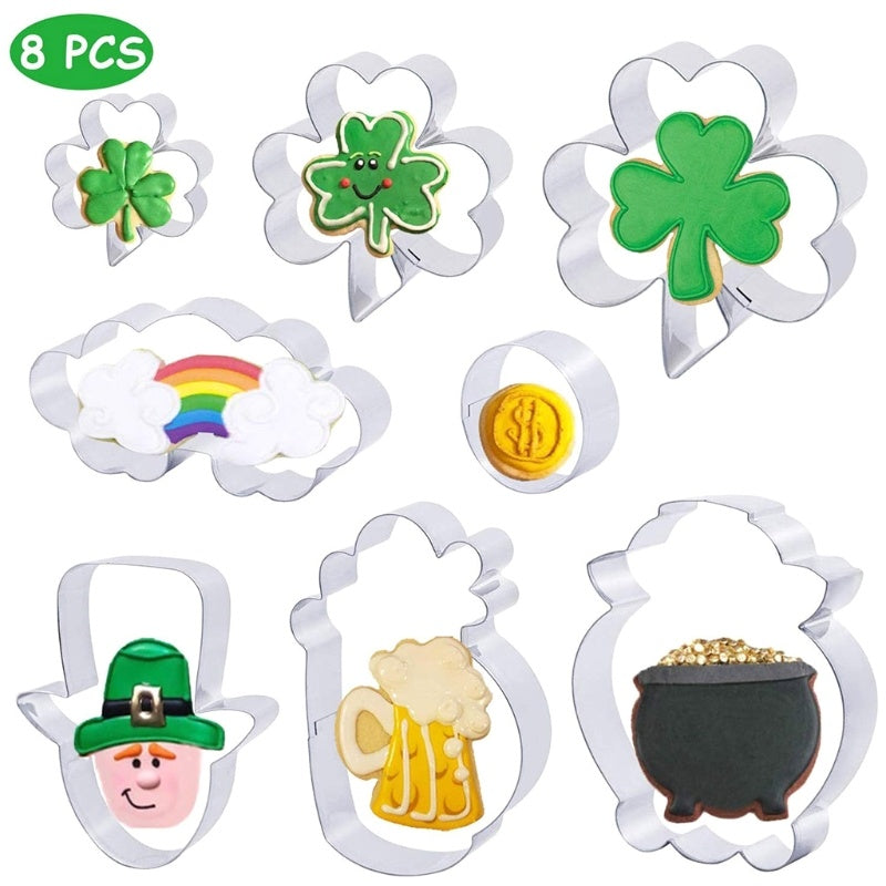 LuckyCut 8-Piece St. Patrick’s Day Cookie Cutter Set