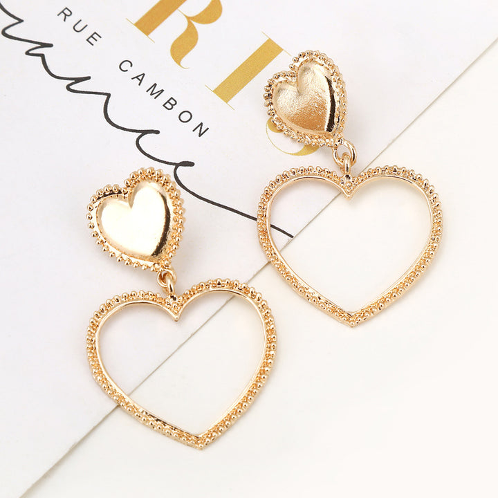 HeartPop Metal Stud Earrings