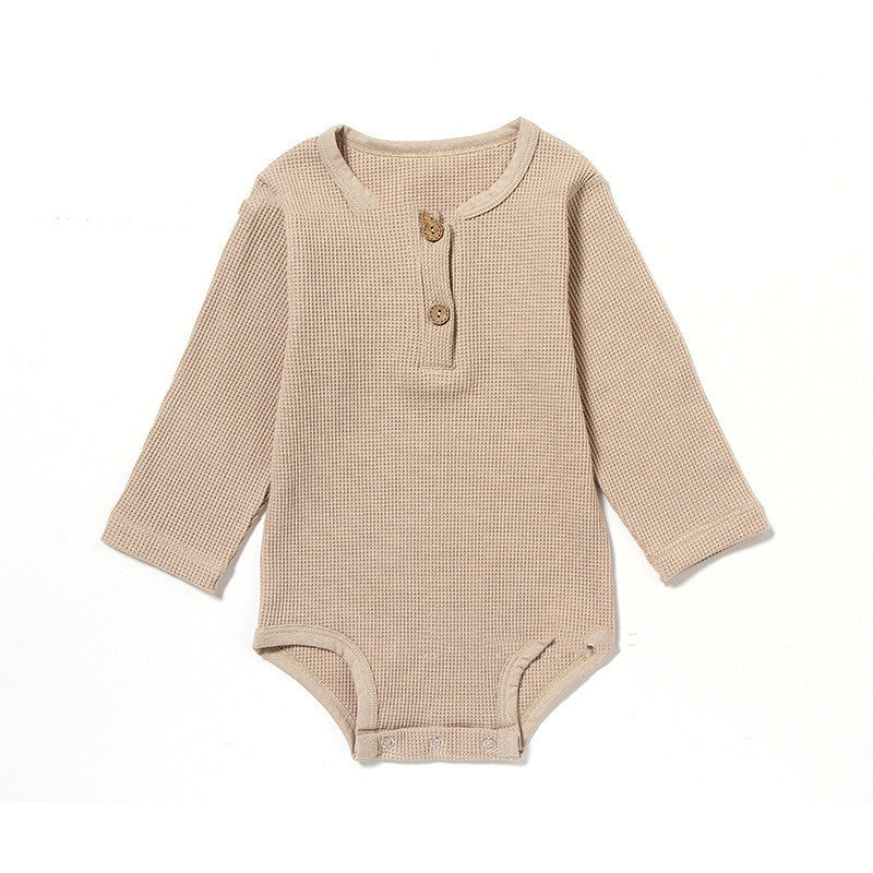 PlayClimb Baby Cotton Long-Sleeve Romper