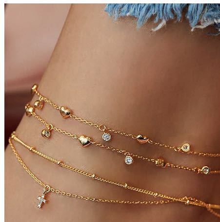 LeafCharm Anklet Set