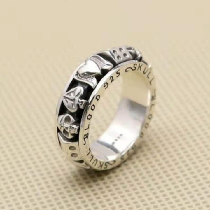 PokerEdge Men’s Engraved Ring