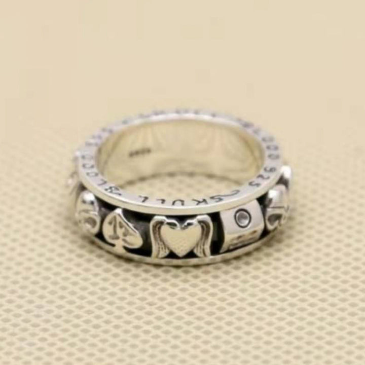 PokerEdge Men’s Engraved Ring