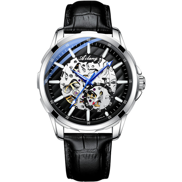 ShadowGlow Hollow Men’s Mechanical Watch