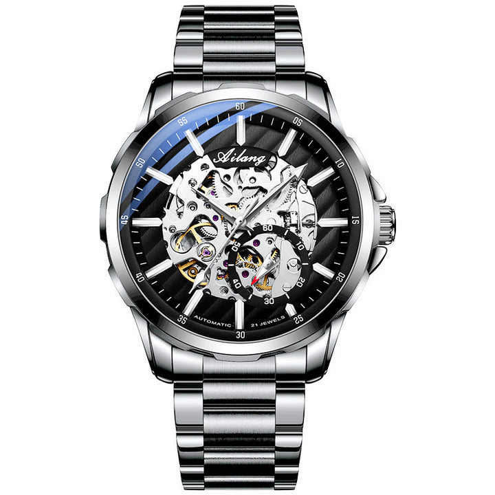 ShadowGlow Hollow Men’s Mechanical Watch