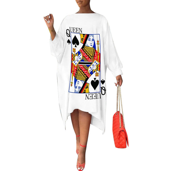 FlowAce Poker Print Loose Dress