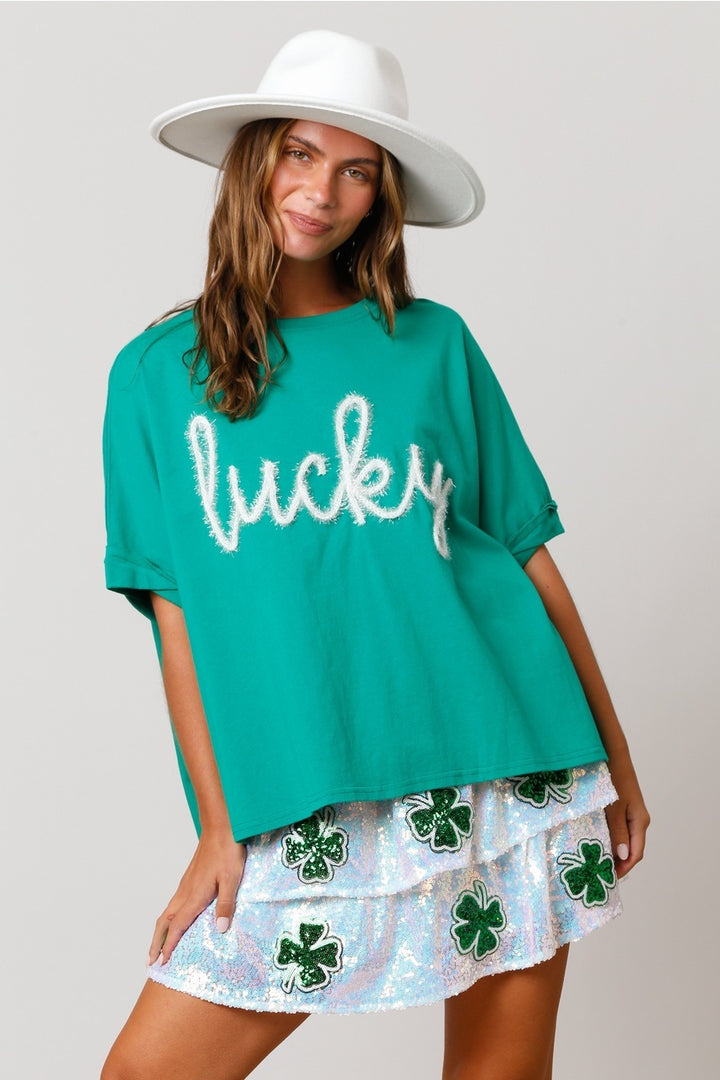 SparkPat St. Patrick’s Sequined Tee