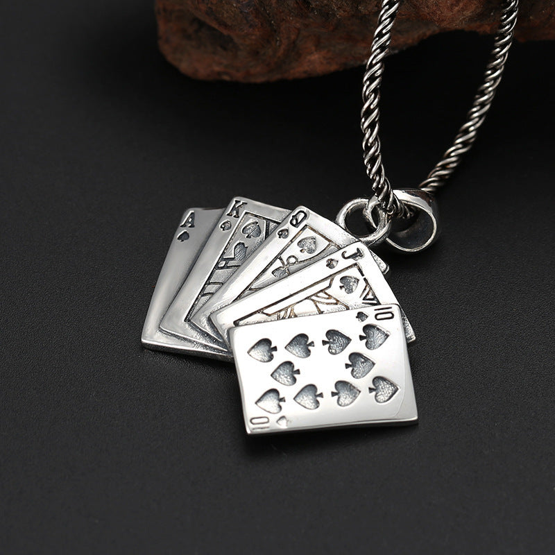 FlushAce S925 Poker Pendant