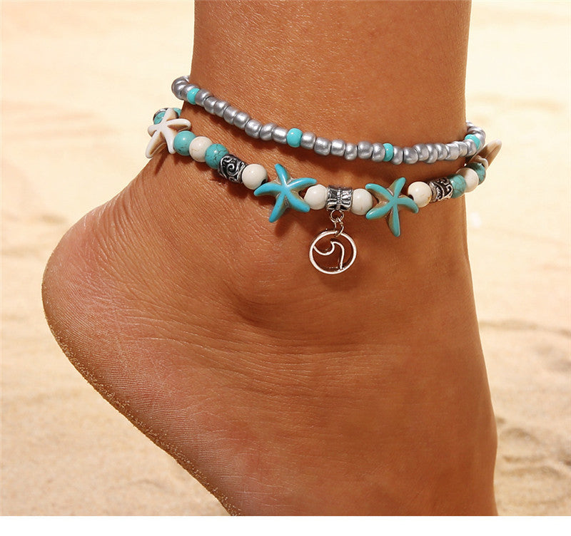 TideCharm Beach Turtle Anklet