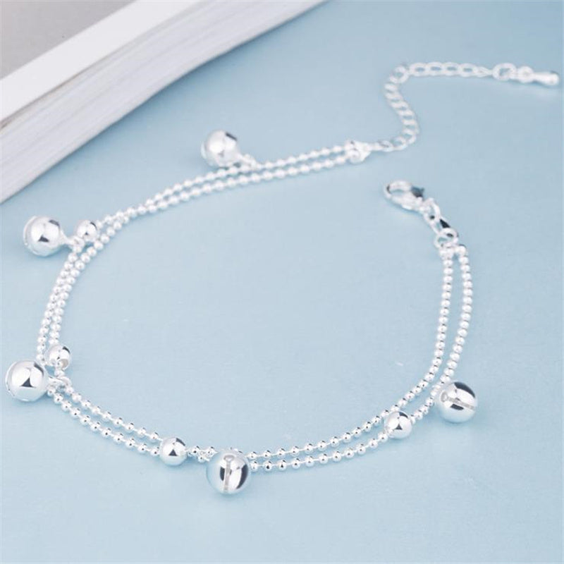 BellGlow Silver Anklet