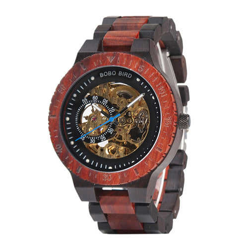 WoodSync Men’s Wooden Mechanical Watch