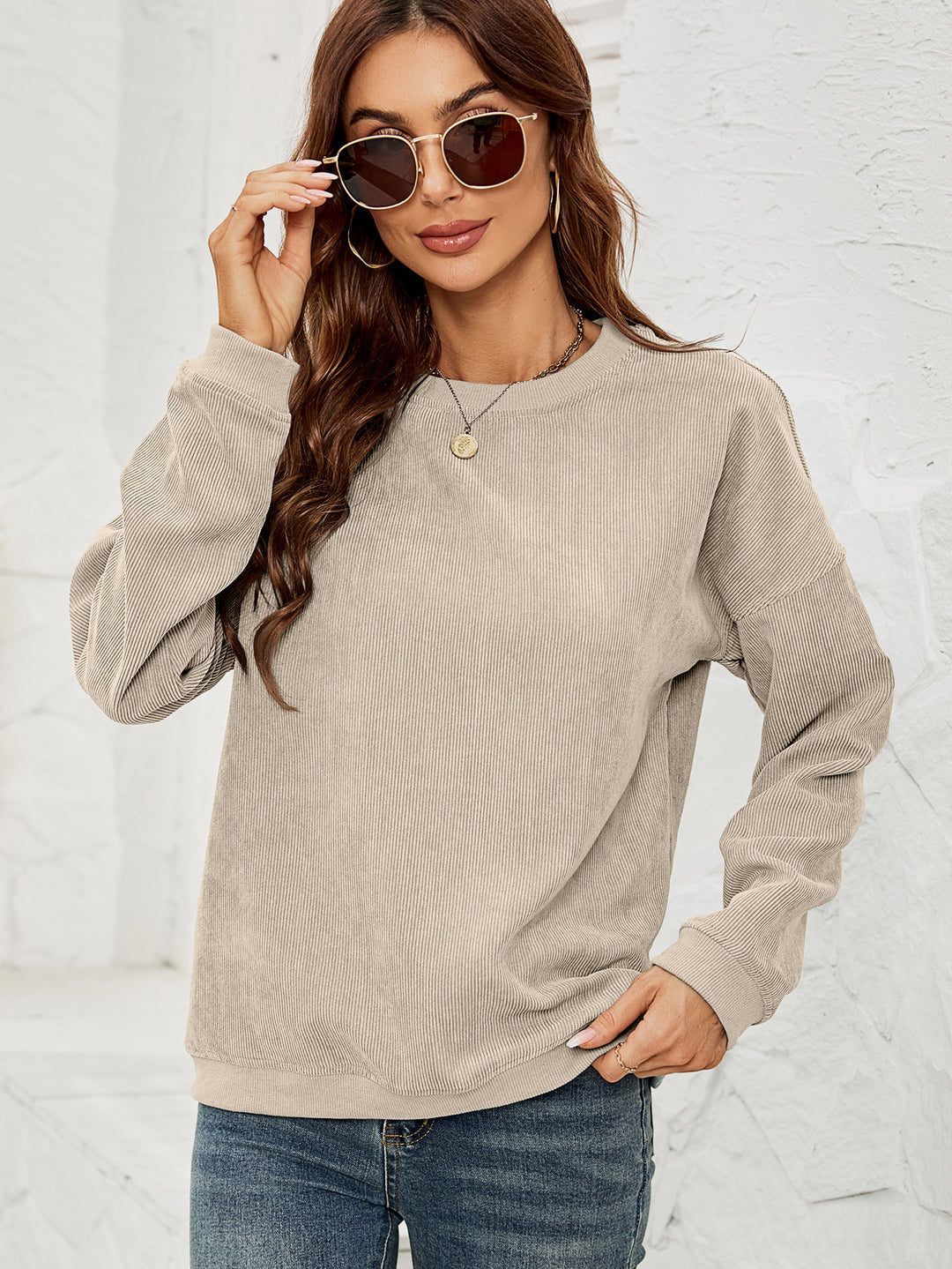 CozyChic Corduroy Sweatshirt