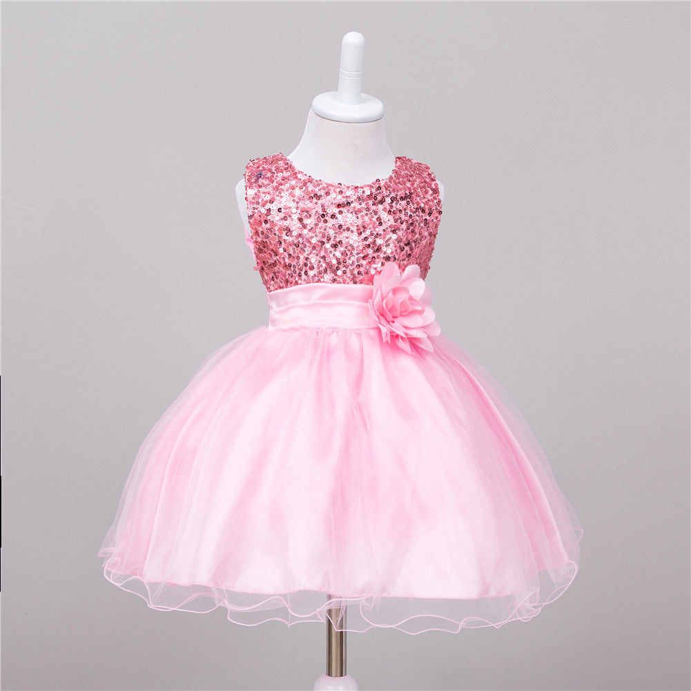 TwinkleTwirl Baby Sequin Princess Dress