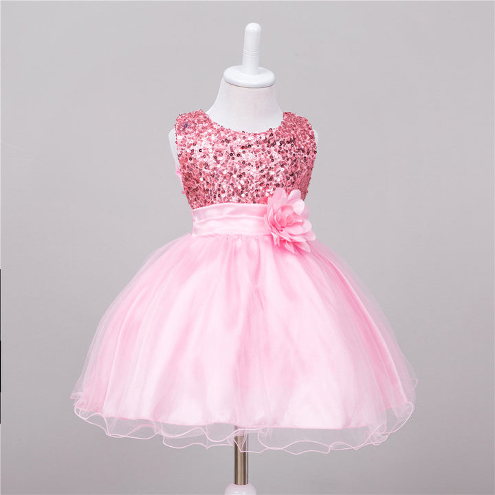 TwinkleTwirl Baby Sequin Princess Dress