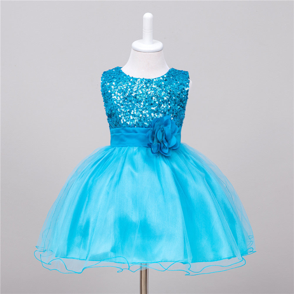 TwinkleTwirl Baby Sequin Princess Dress