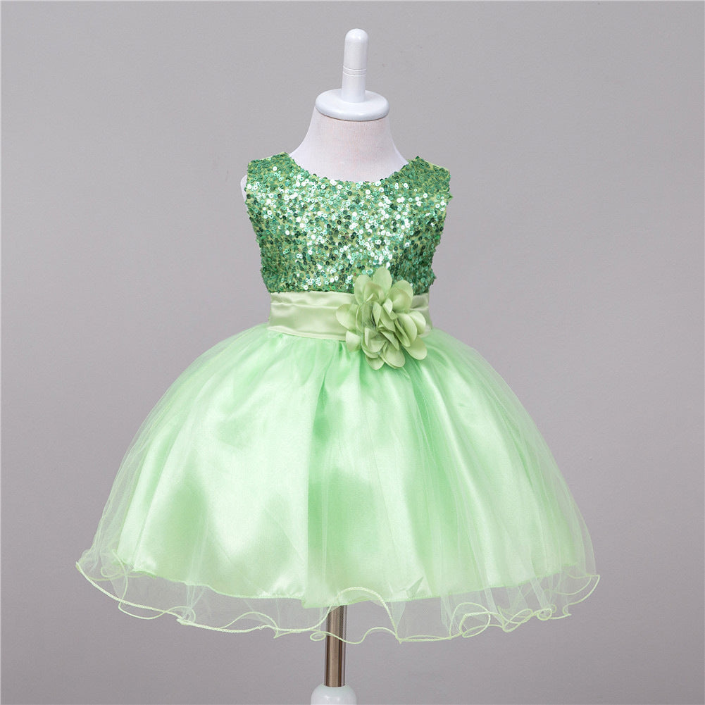 TwinkleTwirl Baby Sequin Princess Dress