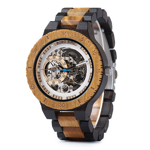 WoodSync Men’s Wooden Mechanical Watch