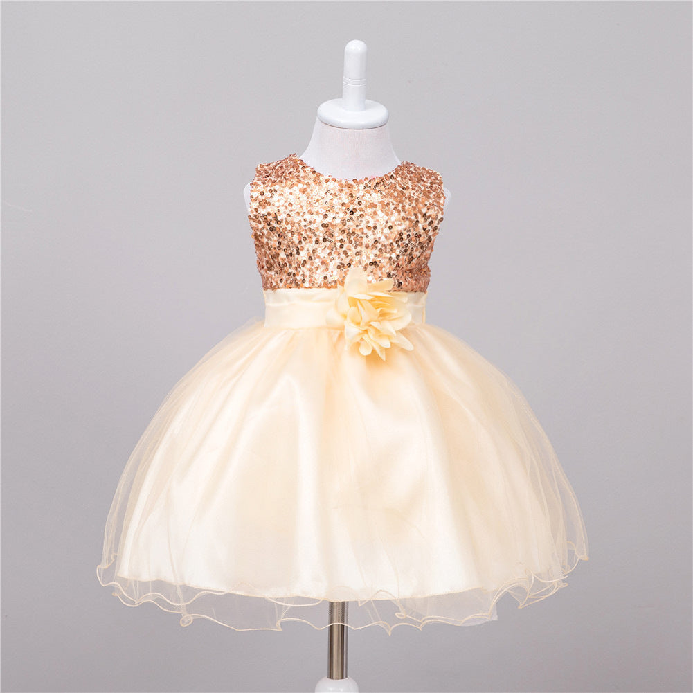 TwinkleTwirl Baby Sequin Princess Dress