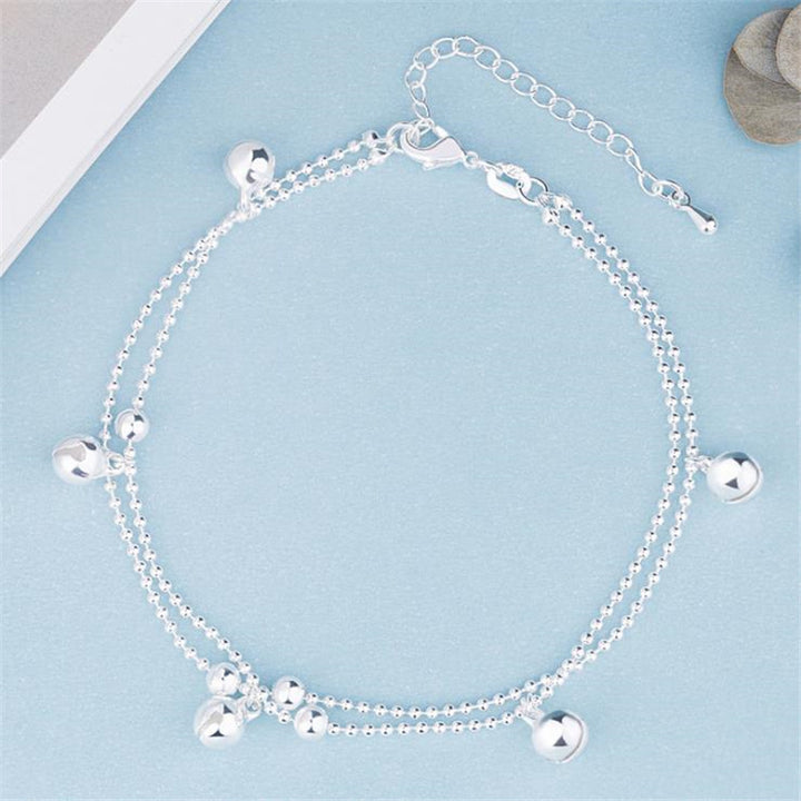 BellGlow Silver Anklet