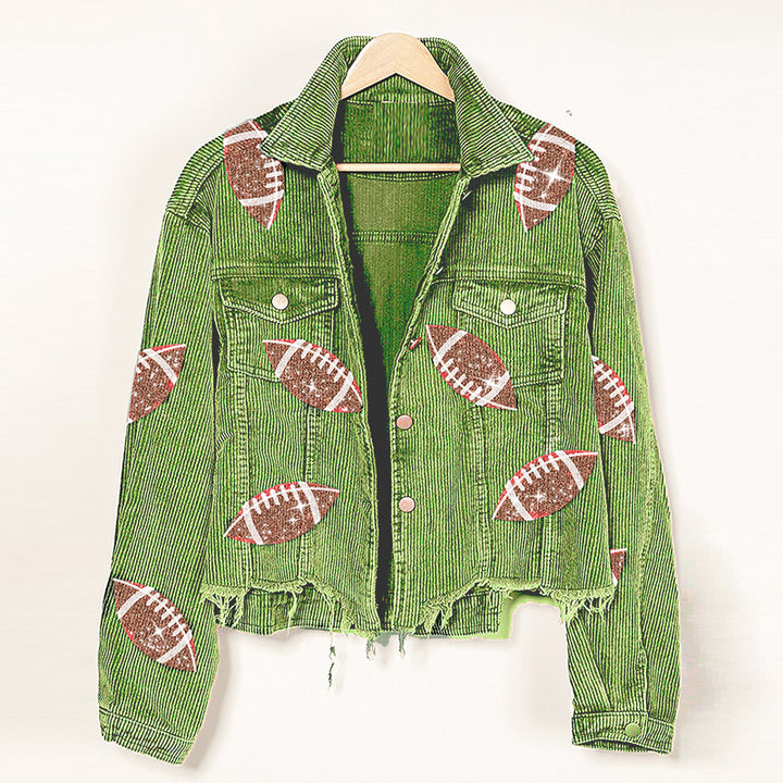 SparkJacket Fashion Corduroy Baseball Jacket