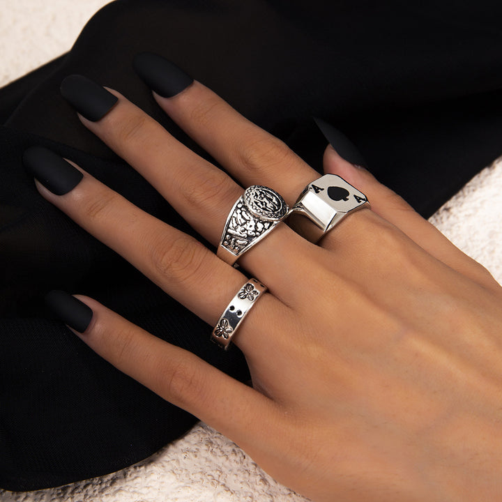 AceHeart Spades Poker Ring