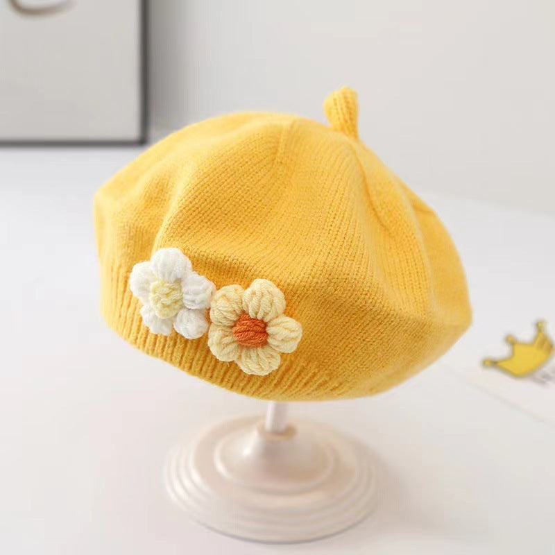 BloomBeret Baby Girl Wool Knitted Hat