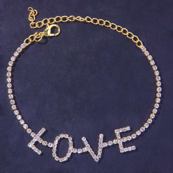 LoveSpark Rhinestone Anklet