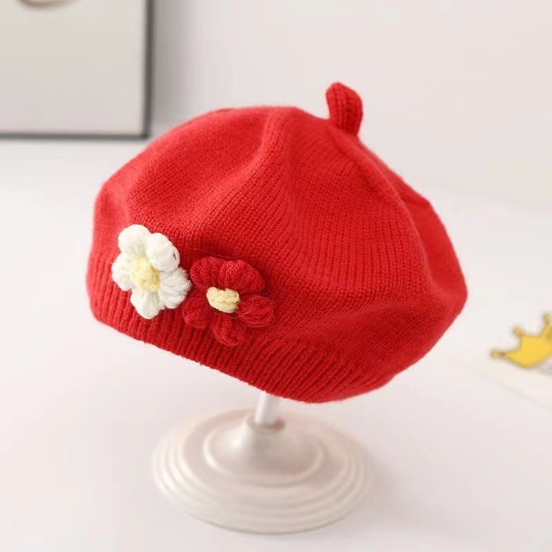 BloomBeret Baby Girl Wool Knitted Hat