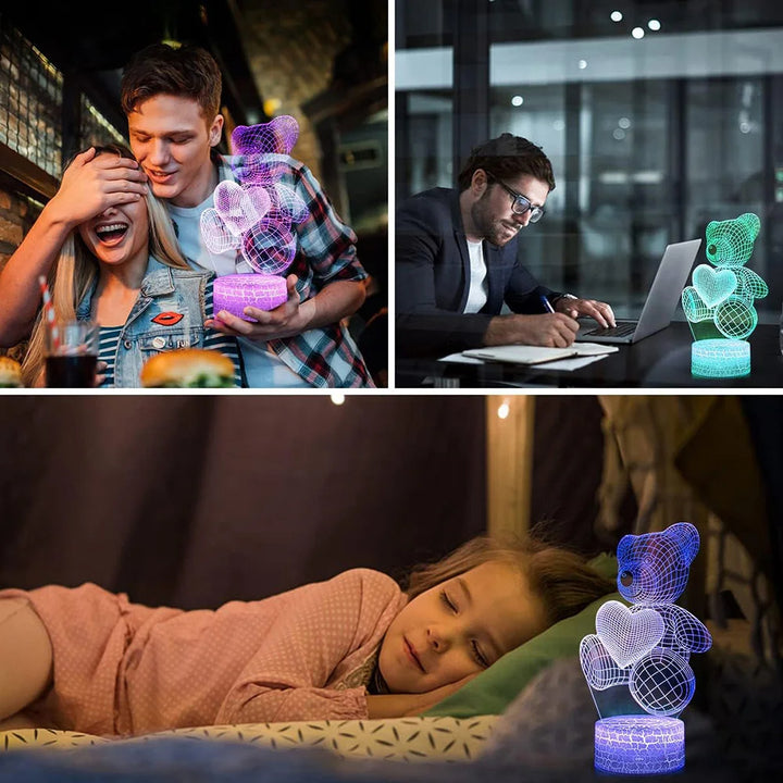 TeddyGlow 3D LED Night Light