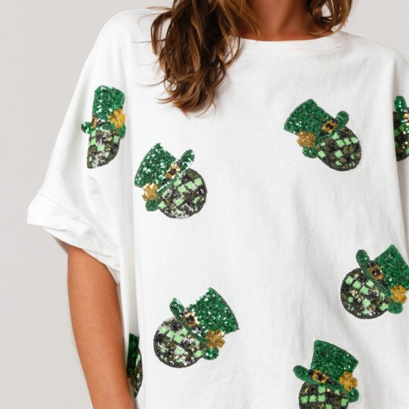 SparkPat St. Patrick’s Sequined Tee