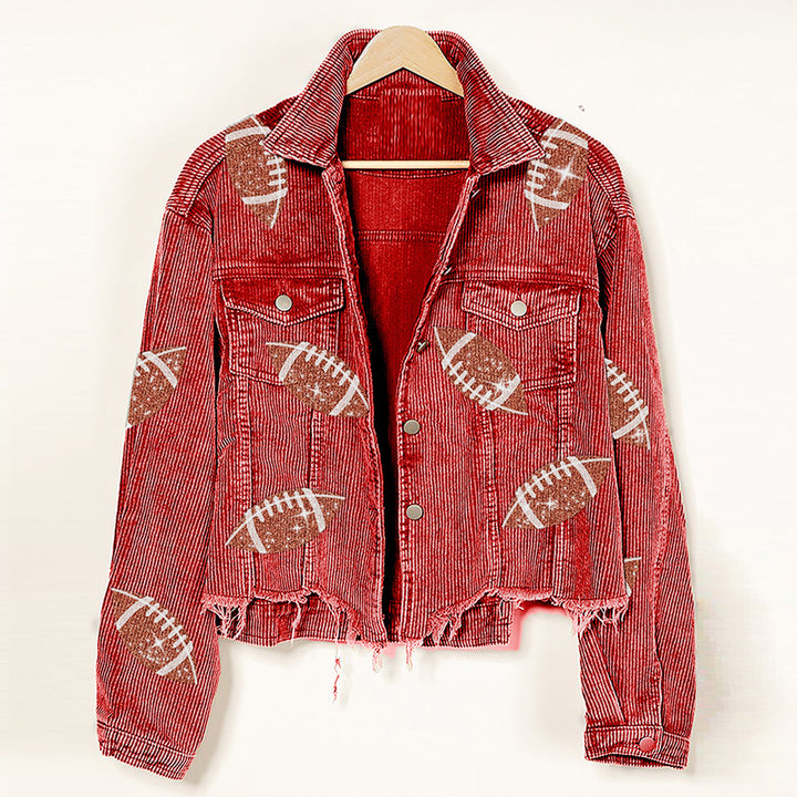 SparkJacket Fashion Corduroy Baseball Jacket