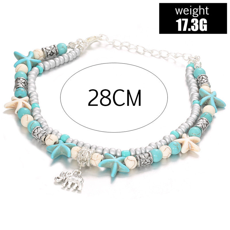 TideCharm Beach Turtle Anklet