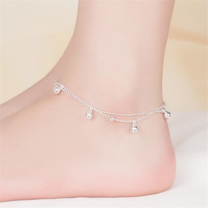 BellGlow Silver Anklet