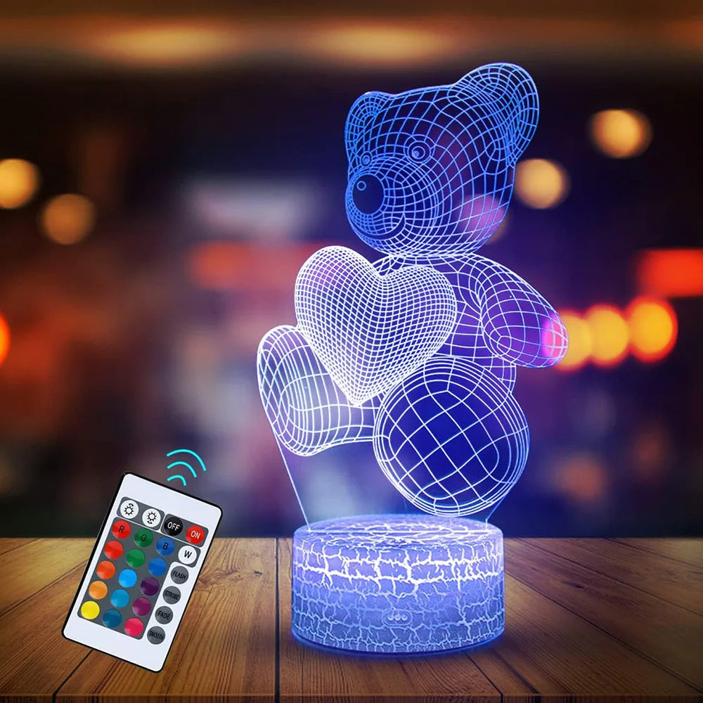 TeddyGlow 3D LED Night Light