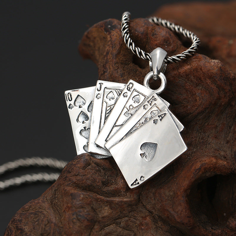 FlushAce S925 Poker Pendant