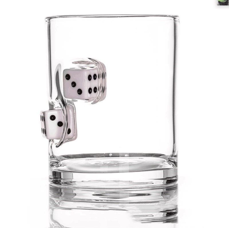 LuckySip Casino Dice Whiskey Glass