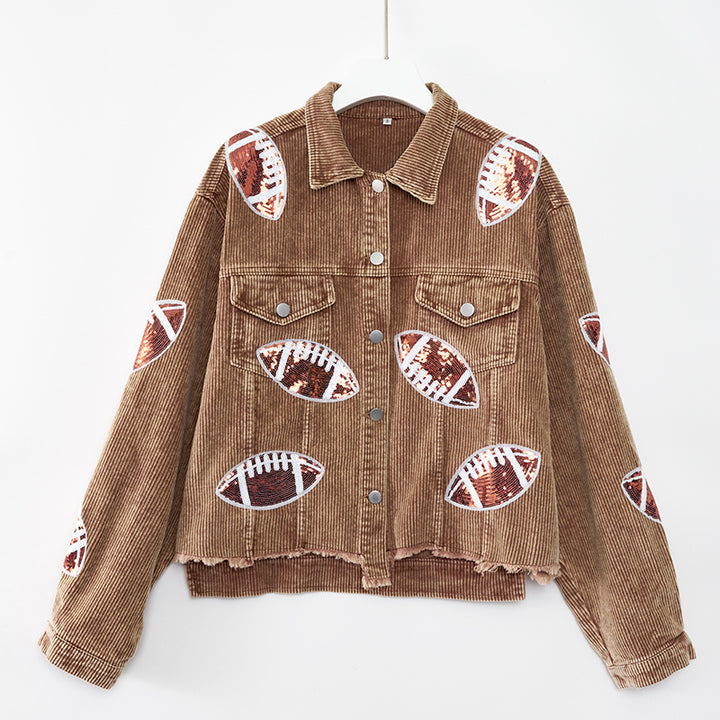 SparkJacket Fashion Corduroy Baseball Jacket