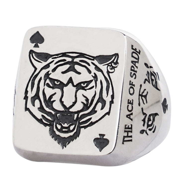 TigerSpade Silver Zodiac Ring