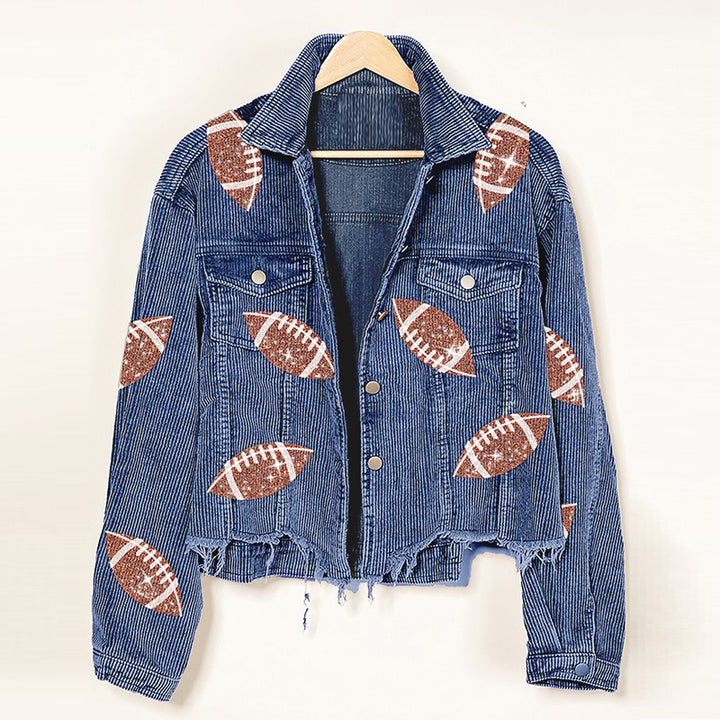 SparkJacket Fashion Corduroy Baseball Jacket