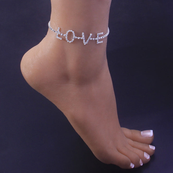 LoveSpark Rhinestone Anklet