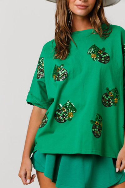 SparkPat St. Patrick’s Sequined Tee