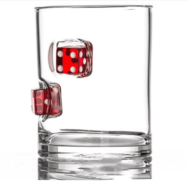 LuckySip Casino Dice Whiskey Glass