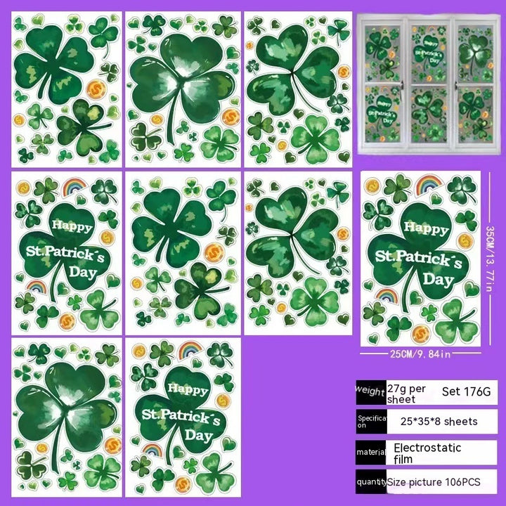 CloverCling St. Patrick’s Window Stickers